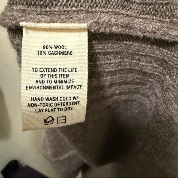 Alex Mill Kiah Merino Wool Blend V- Neck Oversized Tunic Sweater Sz Large - Picture 8 of 9